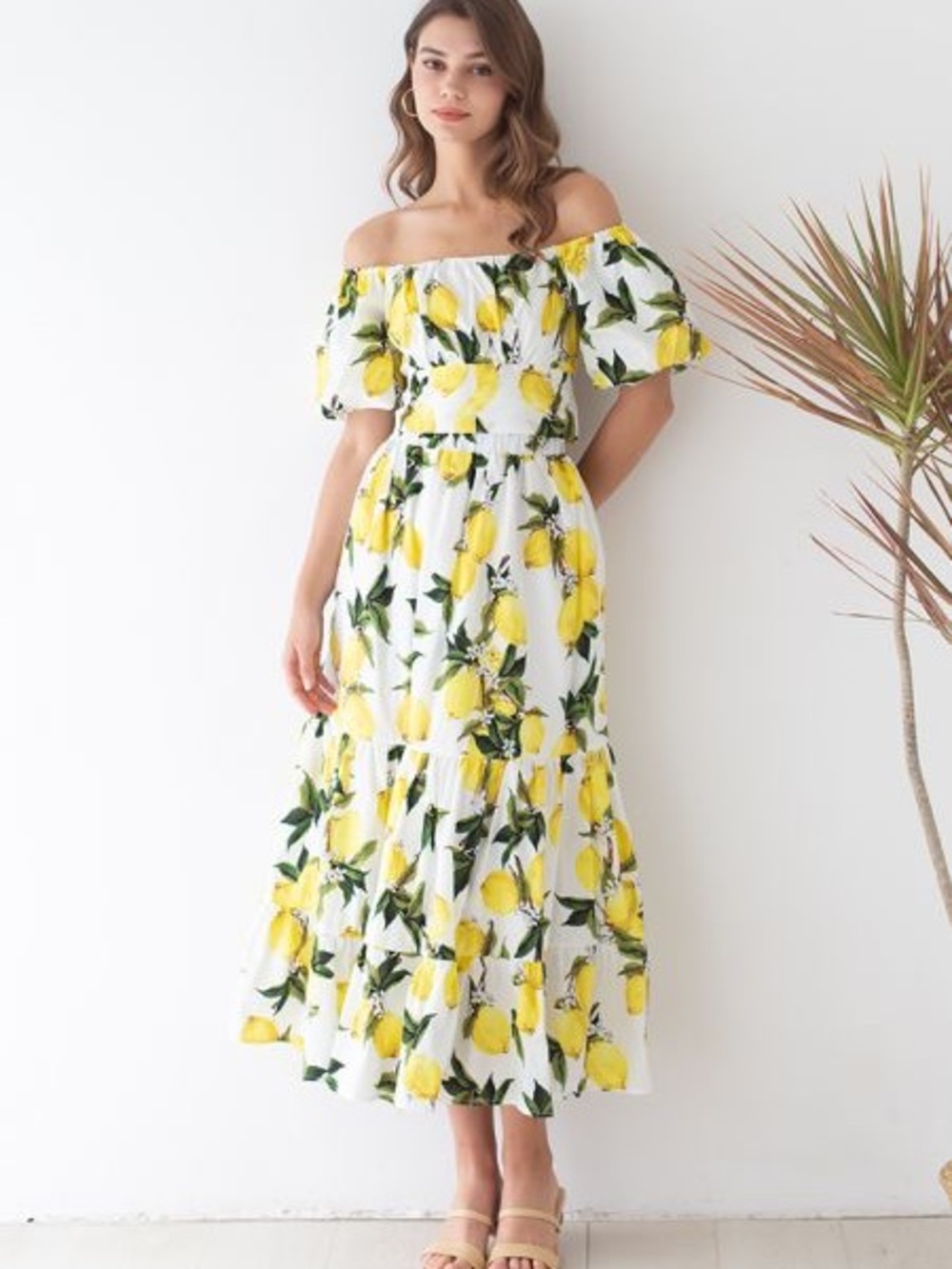 Chicwish Lemon print skirt set M NWOT
